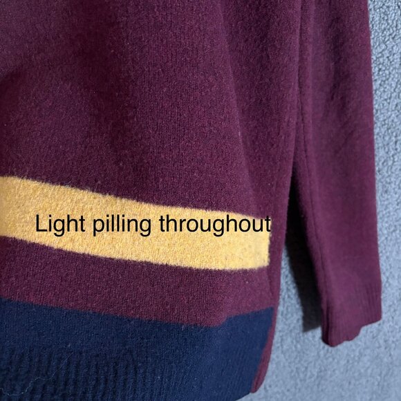 Fred Perry 100% Lambswool Cardigan Sweater - Men's Size XL - Red - Picture 4 of 8